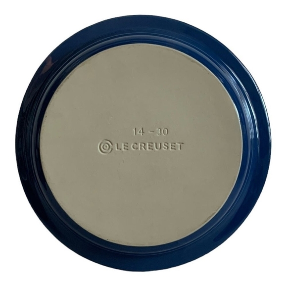 New VNTG Stoneware LE CREUSET Blue Ceramic Bake &Share Pie Dish Pie Quiche Plate - Picture 5 of 5